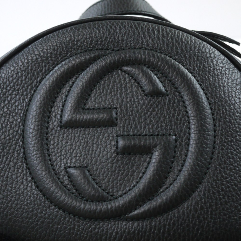 Gucci Interlocking Shoulder Black Backpack G Soho - image 8